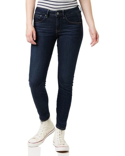 G-Star RAW Donna Arc 3D Strike Skinny Colorato Jeans - Blu (Dk Invecchiato 6553-89)