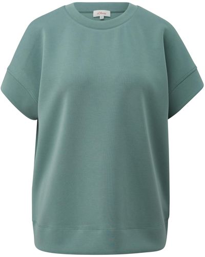 S.oliver Sweatshirt Kurzarm - Grün