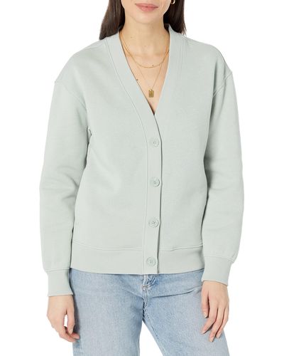 Amazon Essentials Sweatshirt-Cardigan in lockerer Passform - Grau