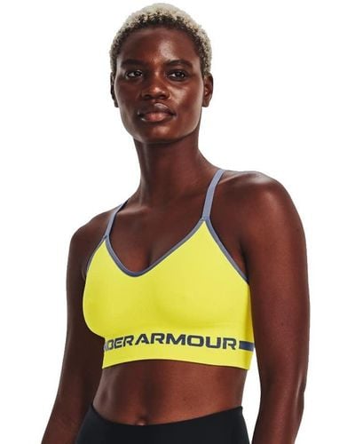  UA Seamless Low Long Bra, Orange - sports bra