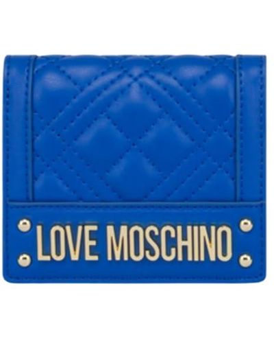 Love Moschino PORTEFEUILLE QUILTED SOPHIRE PU - Bleu