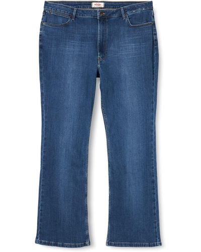 Wrangler High Rise Bootcut Jeans - Blu