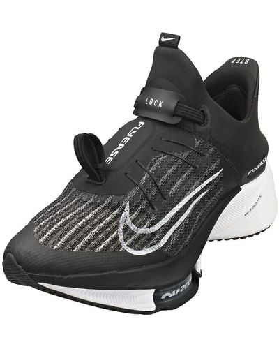 Nike Air Zoom Tempo Next Flyease Mens Fashion Trainers In Black White - 9 Uk