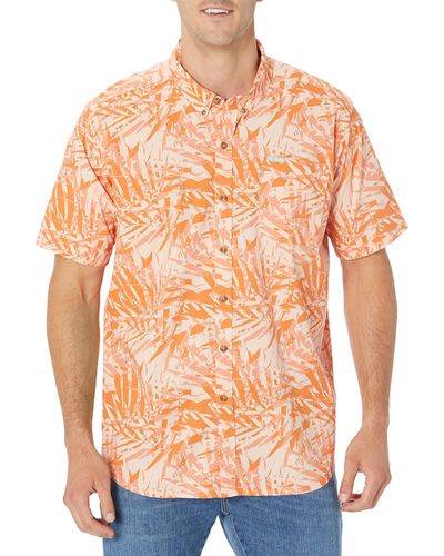 Columbia Rapid Rivers Printed Short Sleeve Shirt Hiking - Orange