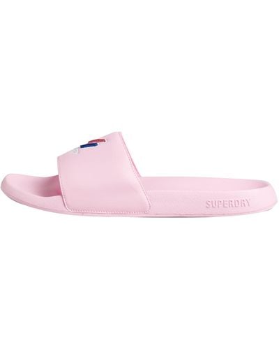 Superdry Code Essential Pool Slide Sandal - Pink