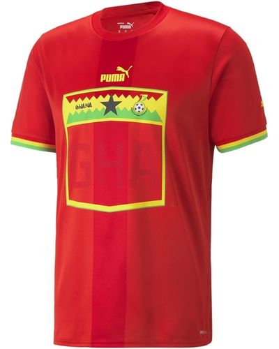 PUMA 2022-2023 Ghana Away Football Soccer T-Shirt Trikot - Rot