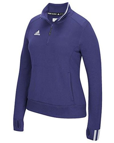 adidas Climalite 1/4 Zip Pullover - Blue