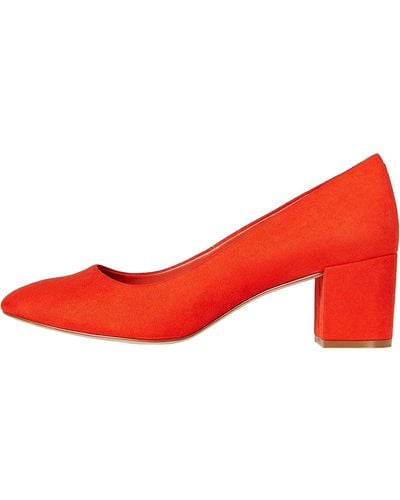 FIND Block Heel Round Toe Zapatos de Tacón - Rojo