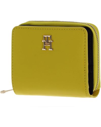 Tommy Hilfiger Iconic Tommy ZA Wallet M Valley Yellow - Vert