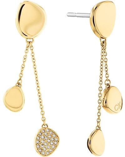 Calvin Klein Pendientes colgantes para Mujer,Oro,Talla Única - Metálico