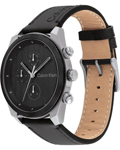 Calvin Klein Analoge Japanse Quartz Horloge Met Roestvrijstalen Band 25200359 - Zwart