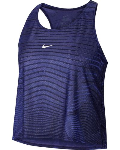 Nike W Np Cln Tank Net Vest - Blauw