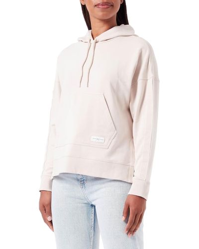 Tommy Hilfiger Long Hoodie Heavyweight Knits - White