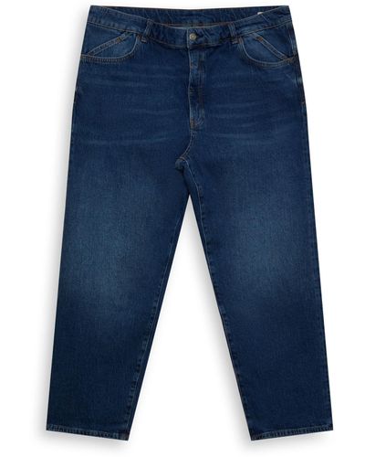 Esprit Curvy Dad-Jeans mit hohem Bund - Blau