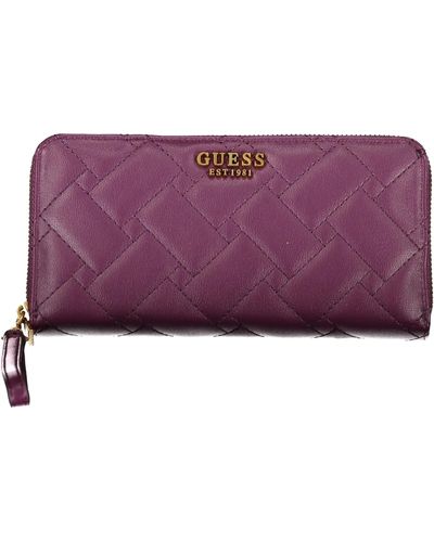Guess Gracelynn Slg Large Zip Around Wallet Plum - Paars