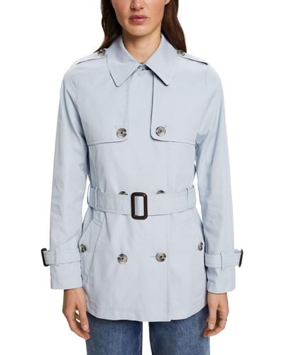 Esprit Korte Trenchcoat Met Riem - Grijs