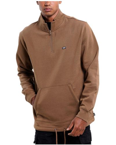 Vans Mn Versa Standard Q-zip High Neck Zip Sweatshirt With Zip - Brown