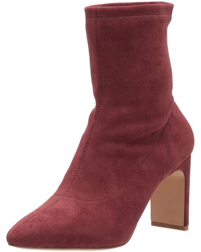 The Drop Jane High Heel Pull-on Sock Boot - Red