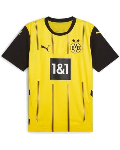PUMA 2024-2025 Borussia Dortmund Home Football Soccer T-Shirt Trikot - Gelb