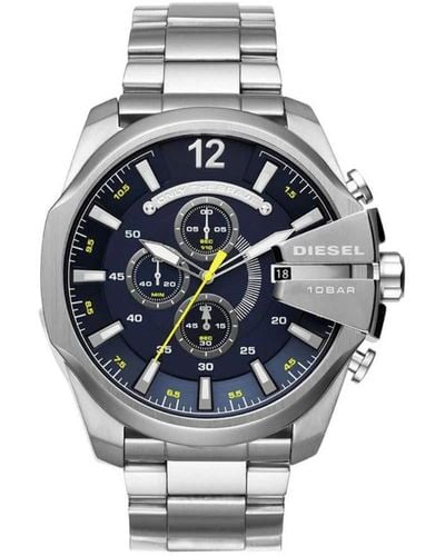 DIESEL Chronographe Quartz Montre avec Bracelet en Acier Inoxydable DZ4465 - Bleu