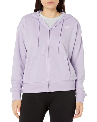 Reebok Full-zip Hoodie Sweatshirt - Purple