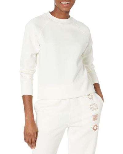 Amazon Essentials Relaxed-fit Crew Neck Long-sleeved Sweatshirt - White
