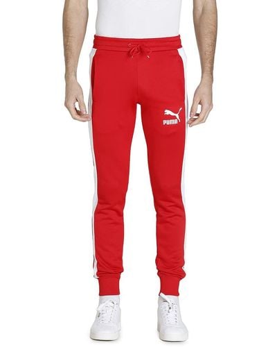 PUMA Pantaloni da tuta Iconic T7 - Rosso