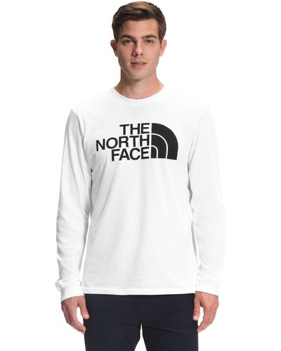 The North Face Half Dome Long Sleeve Tee - White