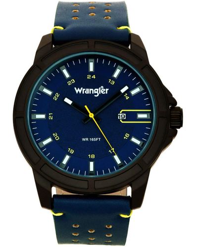Wrangler S 48mm Watch W/strap 48mm Blue