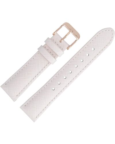 Tommy Hilfiger Watch Strap 18 Mm Leather Pink - 679302085 - White