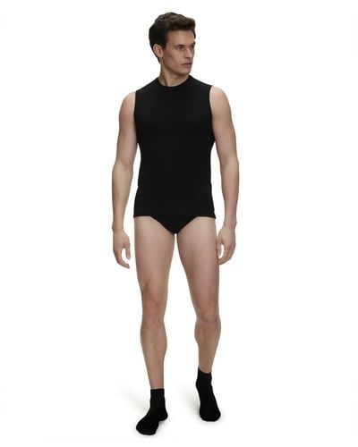FALKE Unterwäsche Daily Comfort 2-Pack Muscle Shirt M S/L SH Baumwolle atmungsaktiv 2 Stück - Schwarz