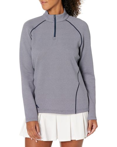 adidas Quarter Zip Golf Pullover Jumper - Grey