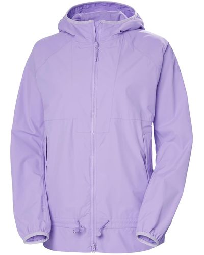Helly Hansen W Essence Rain Jacket Coat - Purple