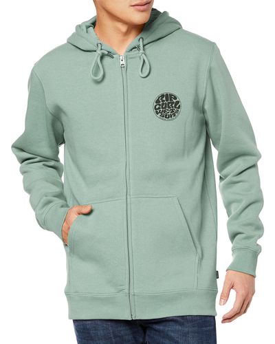 Rip Curl Wetsuit Icon Zipped Hoody In Mineral Blue - Green