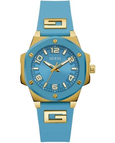 Guess Turquoise Strap Turquoise Dial Two-tone - Blue