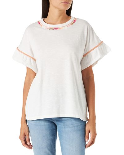 Springfield Camisa Bordado Hombro para Mujer - Blanco