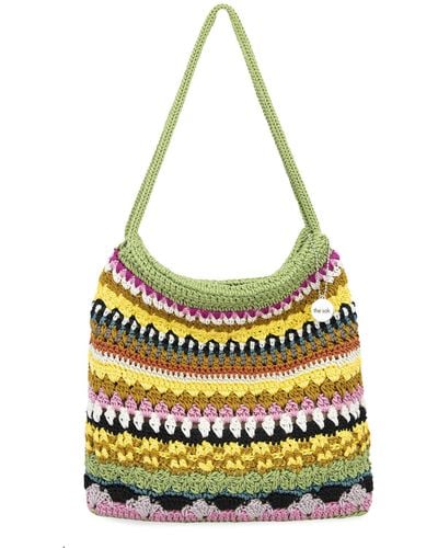 The Sak Ava Hobo Bag In Crochet - Yellow