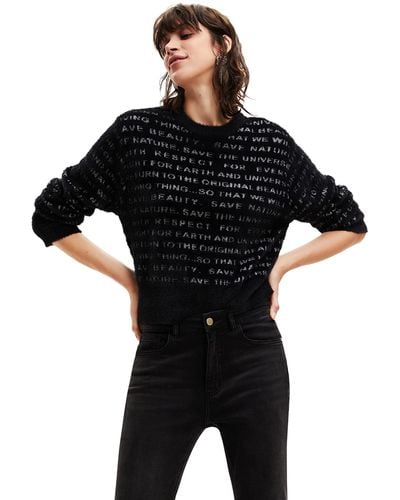 Desigual Black Jers_bonvent 2000 Sweater Sweater