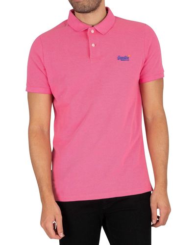 Superdry Classic Pique S/S Polo - Rose