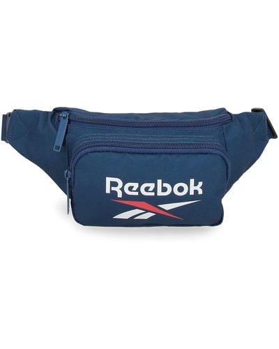 Reebok Ashland Waist Bag With Pocket Blue 35x13x5cm Polyester By Joumma Bags