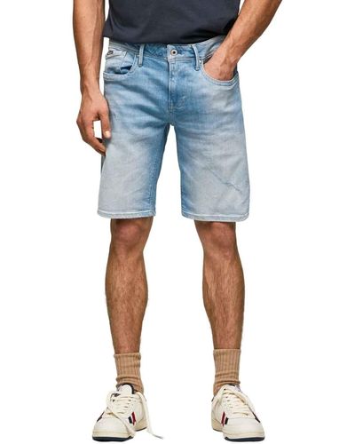 Pepe Jeans Hatch Short Denim Shorts ,blue - Blauw