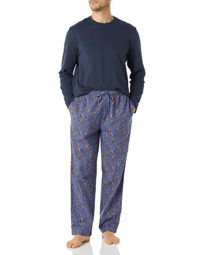 Amazon Essentials Pijama de Modal Hombre - Azul
