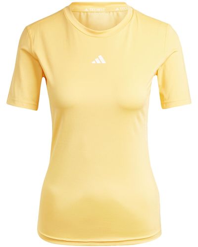adidas Techfit Training Tee T-Shirt - Gelb