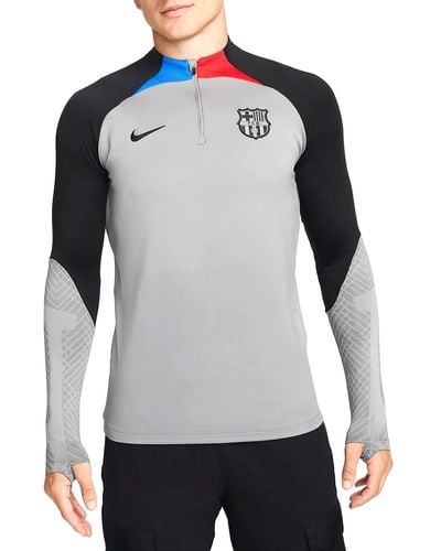 Nike FC Barcelona Strike Trainingspullover - XL - Grau