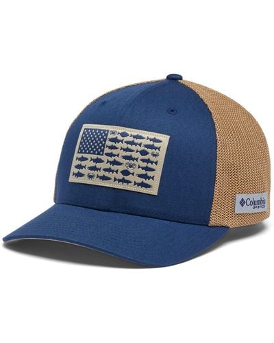 Columbia PFG Fish Flag Mesh Ball cap-Basso Cappuccio - Blu