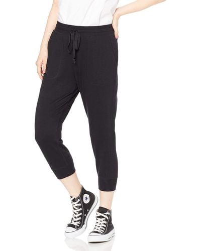 Amazon Essentials Pantalon de Jogging Capri en Tissu Éponge Coupe Décontractée - Noir