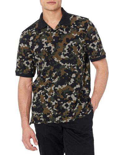 Amazon Essentials Poloshirt Van Piqué-katoen Met Normale Pasvorm - Zwart