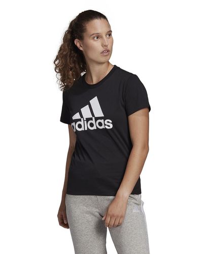 adidas Essentials Logo Boyfriend T-shirt - Zwart