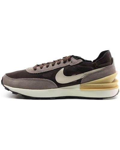 Nike Waffle One Suede Textile Light Chocolate Natural Trainer 45 EU - Schwarz