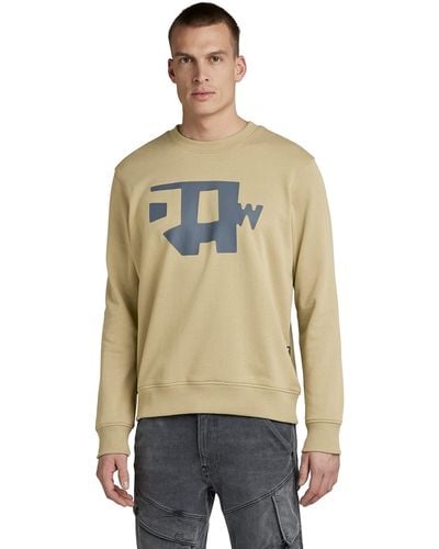 G-Star RAW Abstract Raw R Sw Jumper - Natural
